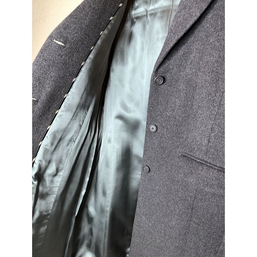 J.Crew‎ Coat Womens Size 10 Gray Tall Long Wool Cashmere Blend Lined - Picture 7 of 11